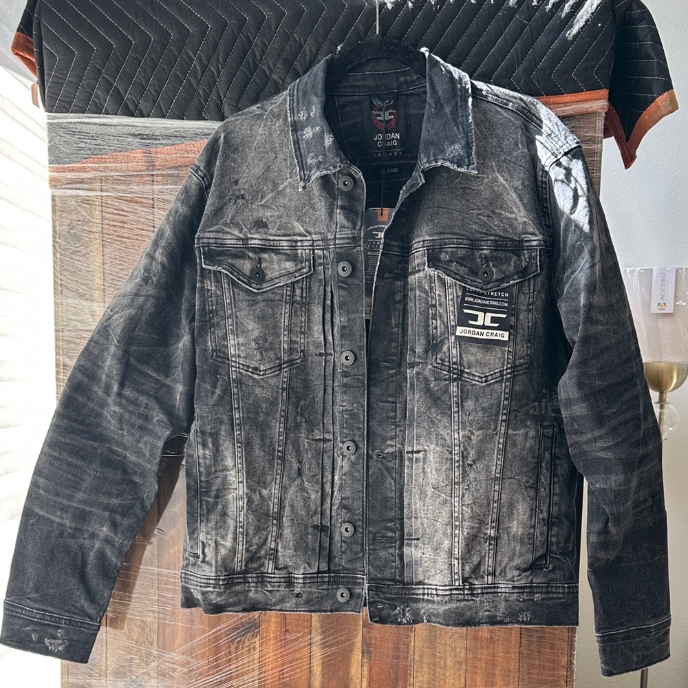 Black Acid Wash Denim Jacket